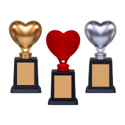 Süblimasyon Kalpli Ödül Kupası - Thumbnail