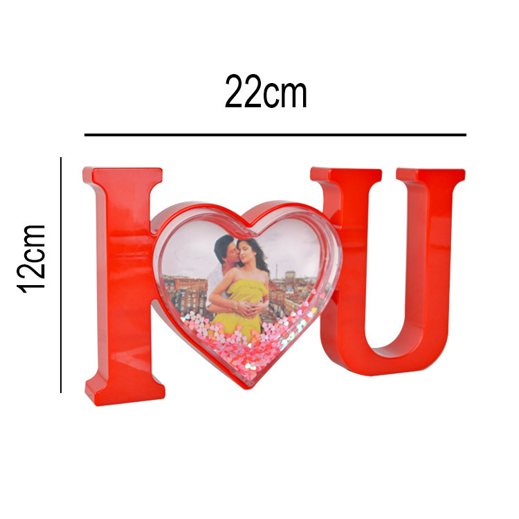 Kalpli I Love You Kar Küresi - 12x22cm - 1