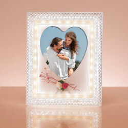 Kalpli Led Işıklı Kristal Fotoğraf Çerçevesi - 20x25cm - 7