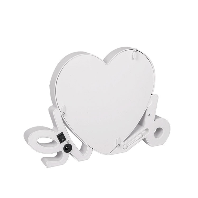 Kalpli Love Sihirli Ayna - Led Işıklı Çerçeve - 5
