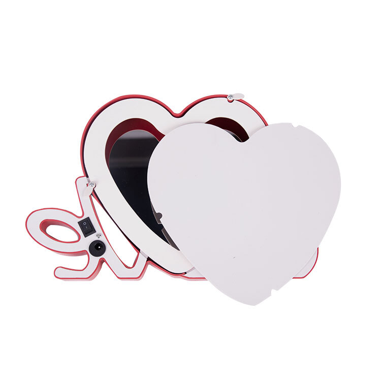 Kalpli Love Sihirli Ayna - Led Işıklı Çerçeve - 6