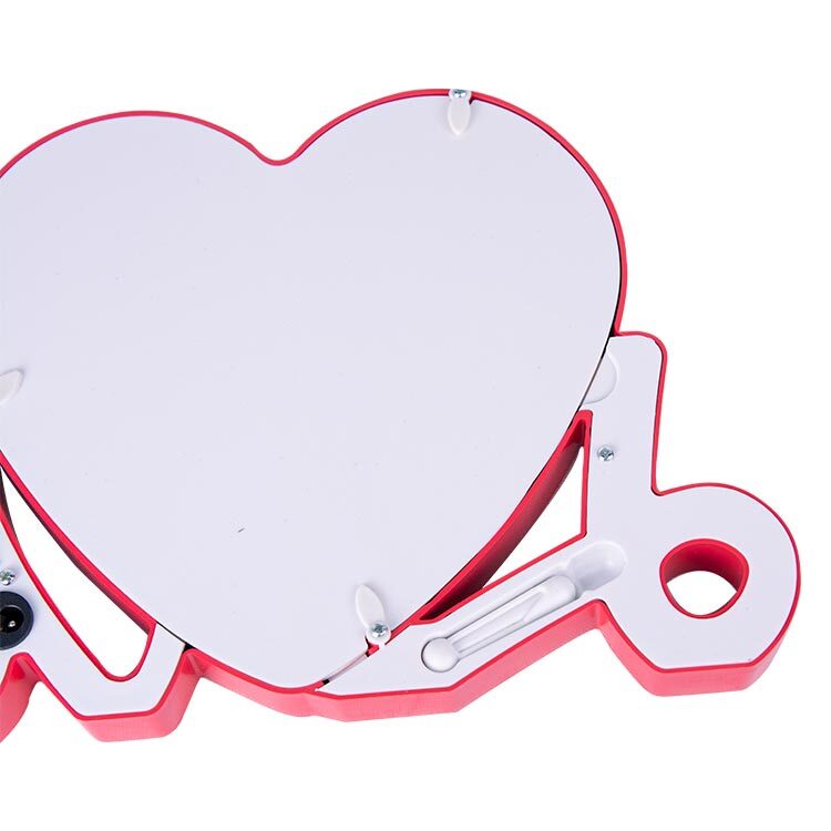 Kalpli Love Sihirli Ayna - Led Işıklı Çerçeve - 11