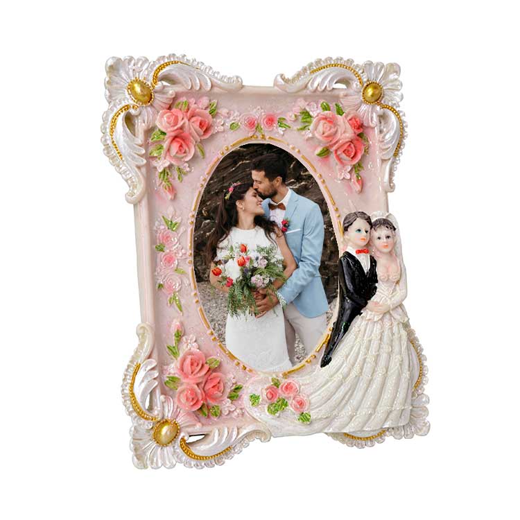 Kantri Kabartmalı Gelin Damat Fotoğraf Çerçevesi - 1
