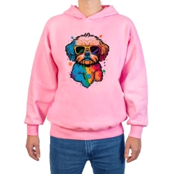 Kapşonlu Pembe Sweatshirt - 4
