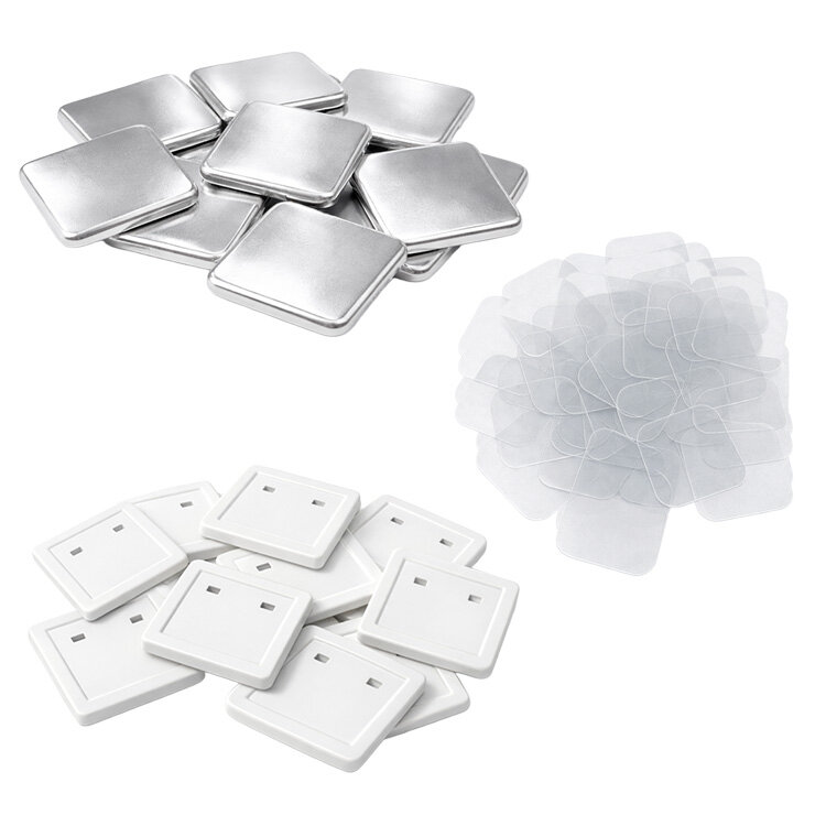 Kare Buton Rozet Malzeme Seti - 100 Adet - 1