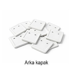 Kare Buton Rozet Malzeme Seti 50mm - 100 Adet - Yeni Tip V2 - 6