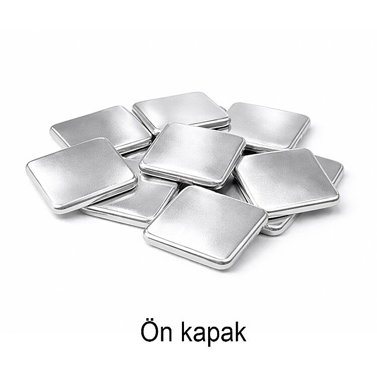Kare Buton Rozet Malzeme Seti 50mm - 100 Adet - Yeni Tip V2 - 5