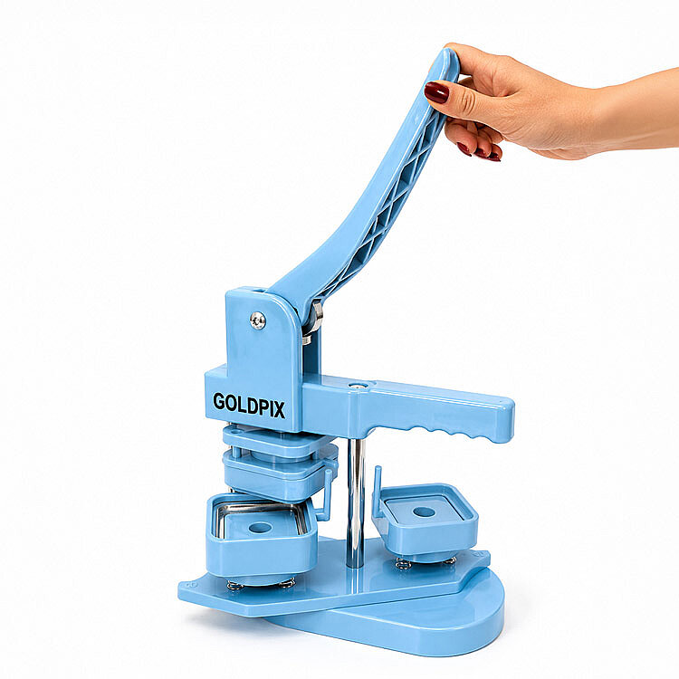 Kare Buton Rozet Pres Baskı Makinesi V2 Yeni Tip - 50mm - 8