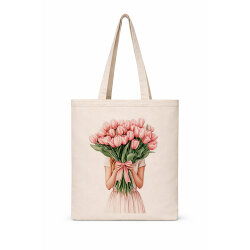 Keten Fiora Askılı Bez Çanta - 4