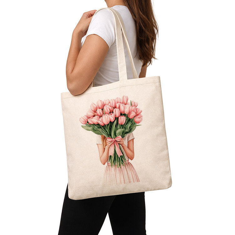 Keten Fiora Askılı Bez Çanta - 2