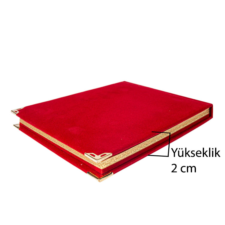 Kırmızı Kadife Albüm Plaket - 2