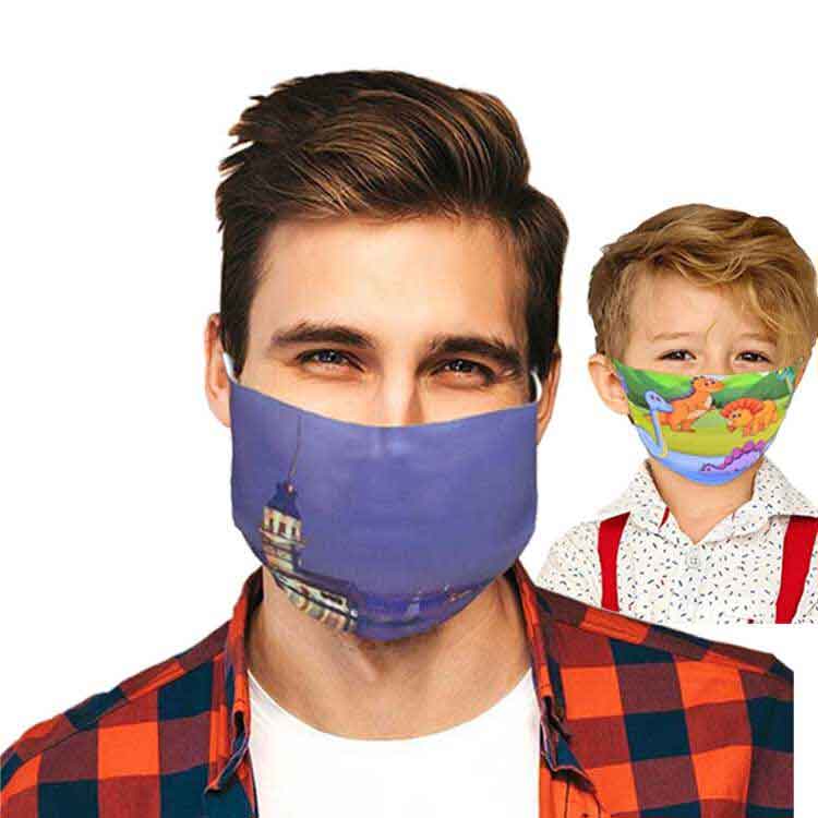 Kişiye Özel Yıkanabilir Lazer Kesim Sublimasyon Maske ( Yetişkin Ve Çocuk İçin ) - 1