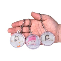 Kişiye Özel Yuvarlak Kar Küresi Anahtarlık - 2