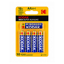 Kodak 15X Max Super Akaline Standart Kalem Pil - AA4+1 - Kodak