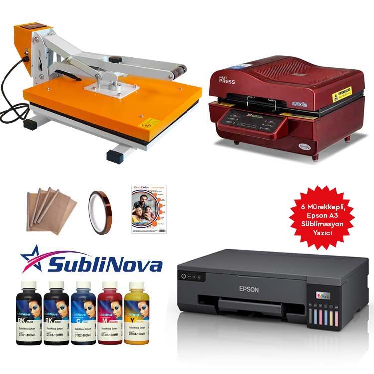 3D ve A3 Pres Transfer Baskı Seti - 1