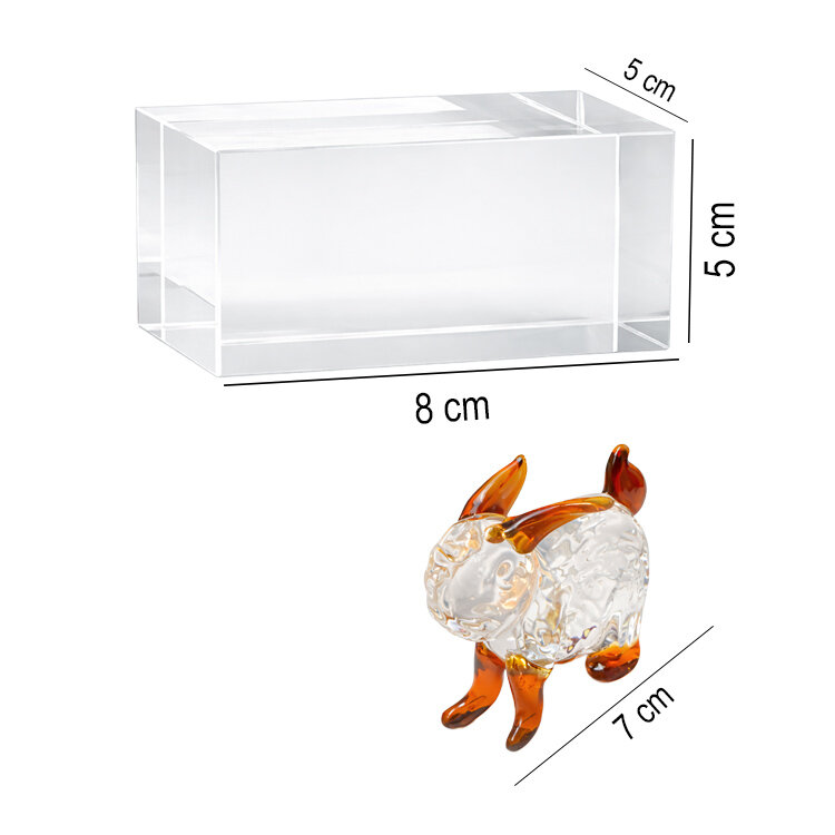 Dekoratif Tavşan Figürlü Kristal Cam Biblo - 4