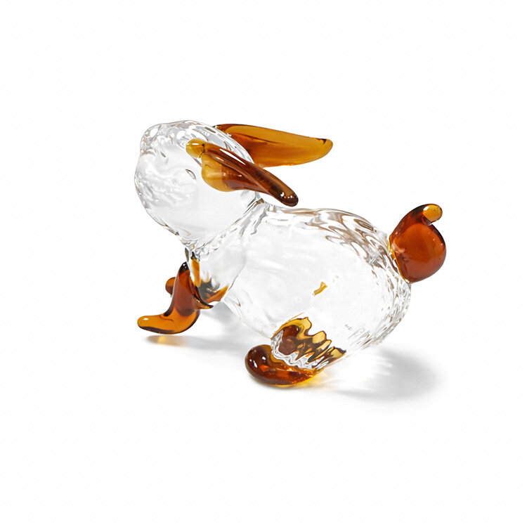 Dekoratif Tavşan Figürlü Kristal Cam Biblo - 3