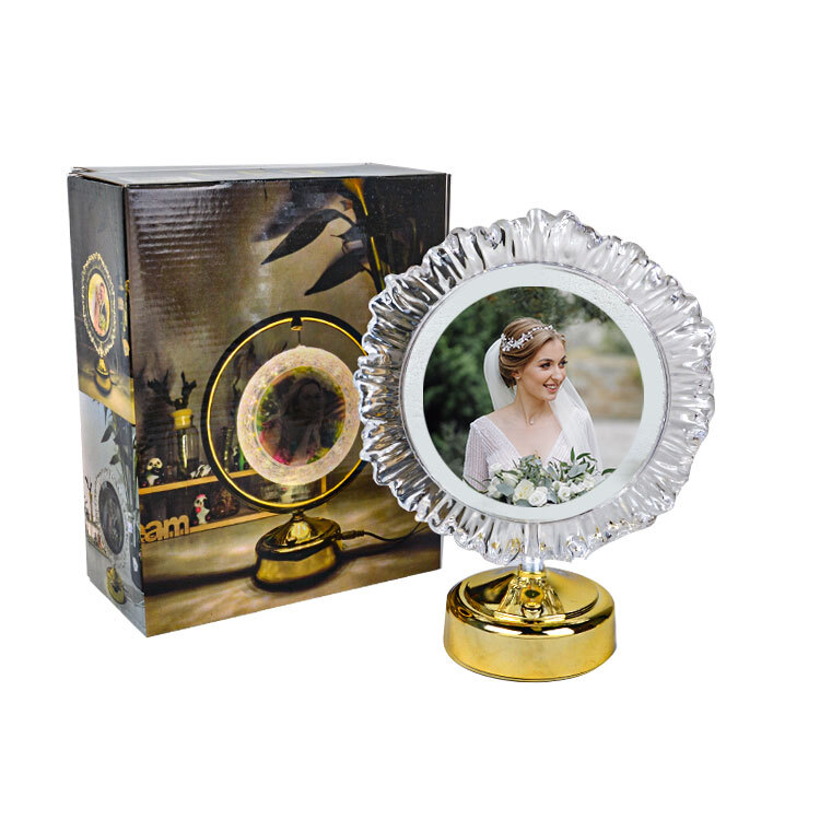 Kristal Yuvarlak Ledli Fotoğraf Çerçevesi - 20x26cm - 1
