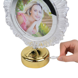Kristal Yuvarlak Ledli Fotoğraf Çerçevesi - 20x26cm - 9