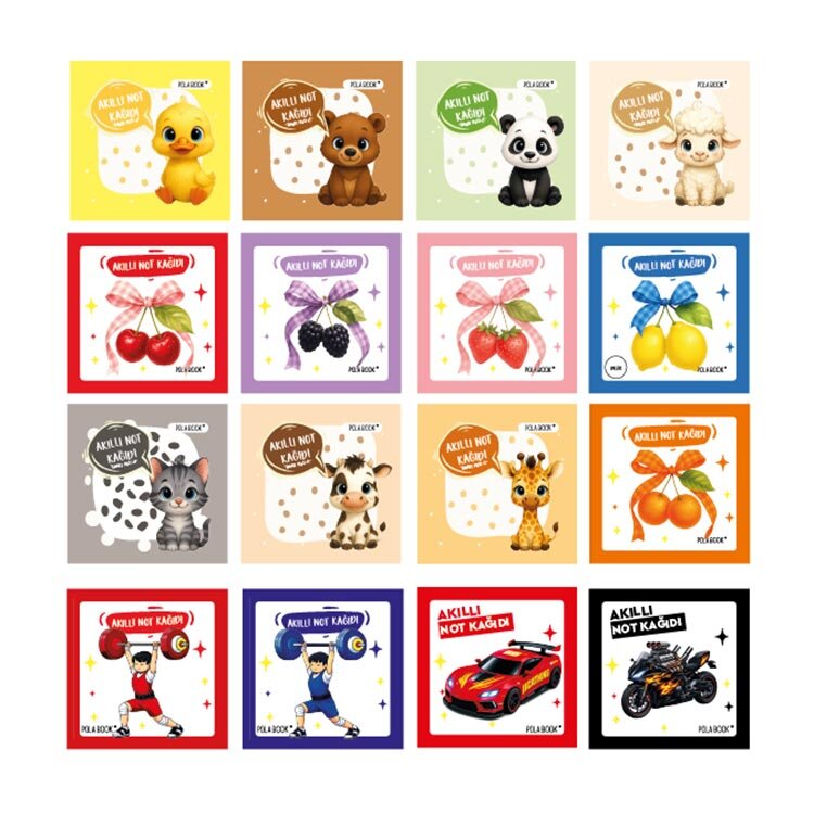 Kutulu Akıllı Not Kağıdı 7x7cm 100 Sayfa Yapışkansız Post-it - 48 Adet - 2