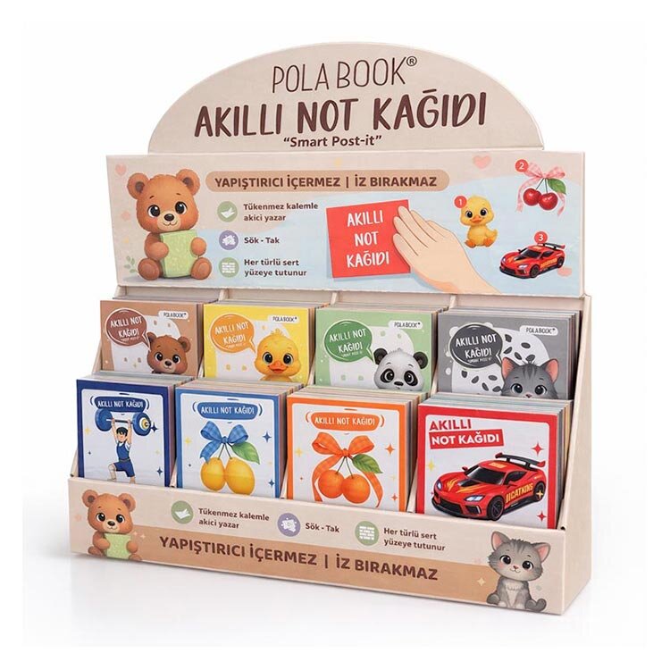 Kutulu Akıllı Not Kağıdı 7x7cm 50 Sayfa Yapışkansız Post-it - 80 Adet - 1