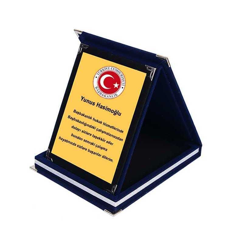 Lacivert Kadife Albüm Plaket