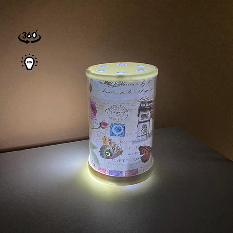 Led Işıklı Dönen Silindir Fotoğraf Çerçevesi - 1