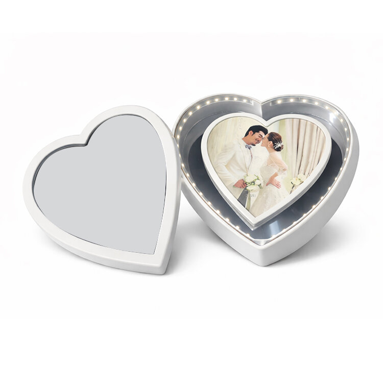 Led Işıklı Fotoğraflı Kalpli Büyük Sihirli Ayna - 4