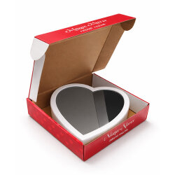 Led Işıklı Fotoğraflı Kalpli Büyük Sihirli Ayna - 7