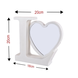 Led Işıklı Fotoğraflı Love Kalpli Dekoratif Sihirli Ayna - 12
