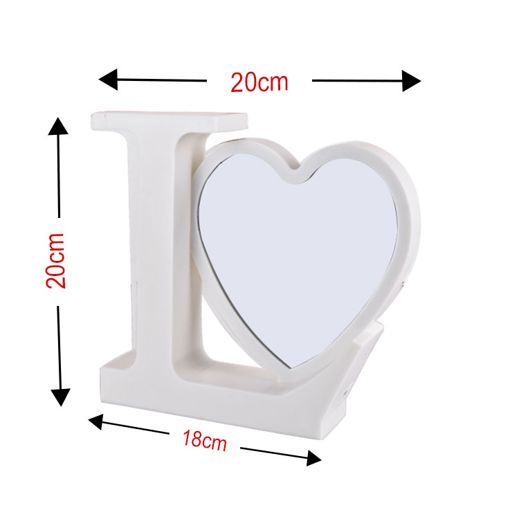 Led Işıklı Fotoğraflı Love Kalpli Dekoratif Sihirli Ayna - 12