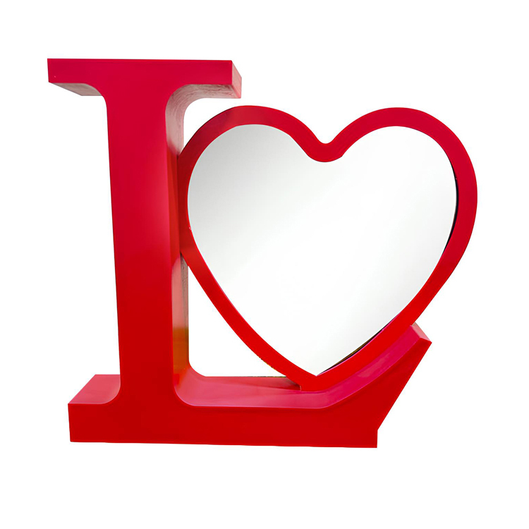 Led Işıklı Fotoğraflı Love Kalpli Dekoratif Sihirli Ayna - 3
