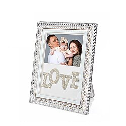 Led Işıklı İnci Taşlı Love Kristal Fotoğraf Çerçevesi - 20x25cm - NobbyStar