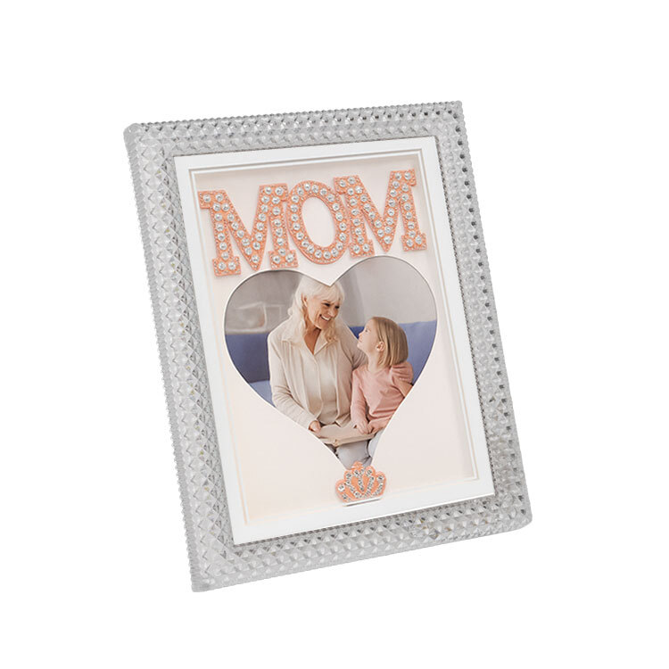 Led Işıklı İnci Taşlı Mom Kristal Fotoğraf Çerçevesi - 20x25cm - 1