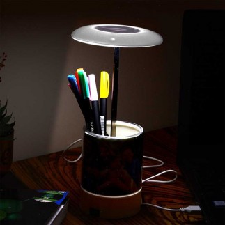 Kalemlikli Led Işıklı Okul-Ofis Öğretmen Gece Lambası Çerçeve - Thumbnail