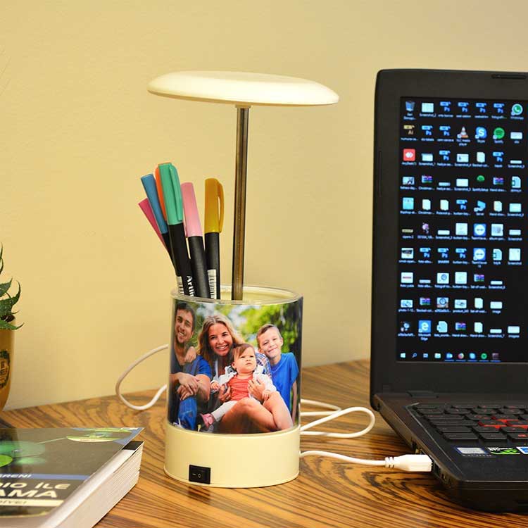 Kalemlikli Led Işıklı Okul-Ofis Öğretmen Gece Lambası Çerçeve - 4