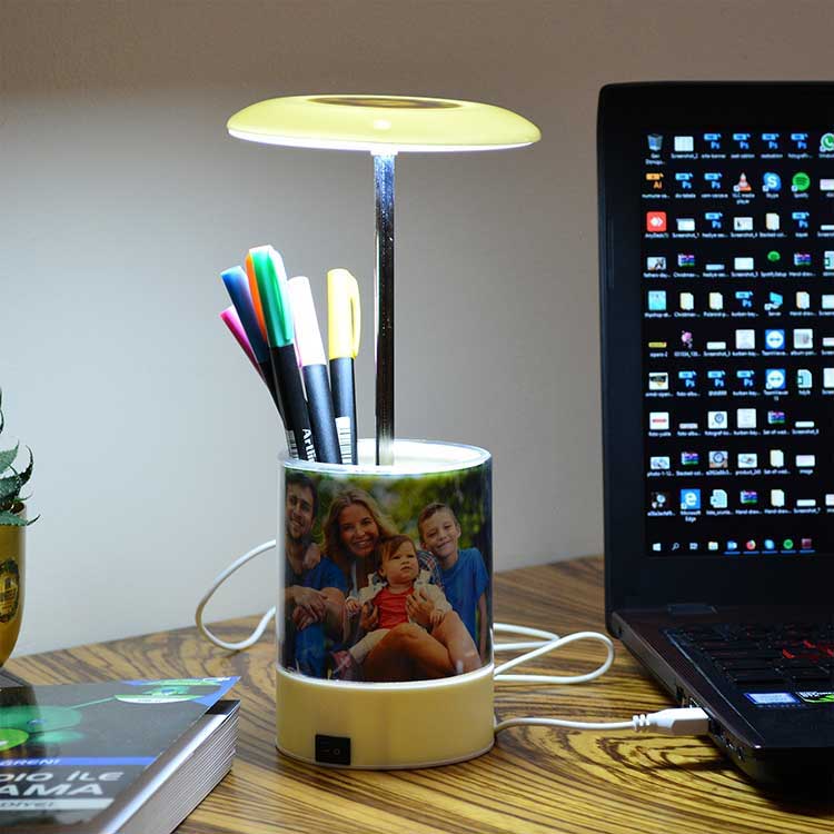 Kalemlikli Led Işıklı Okul-Ofis Öğretmen Gece Lambası Çerçeve - 2