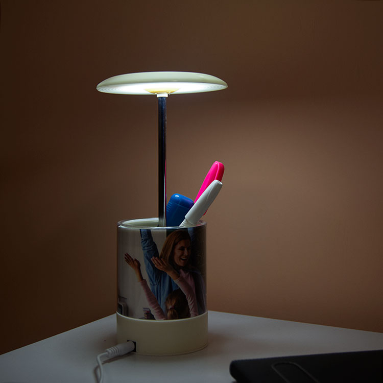 Kalemlikli Led Işıklı Okul-Ofis Öğretmen Gece Lambası Çerçeve - 1