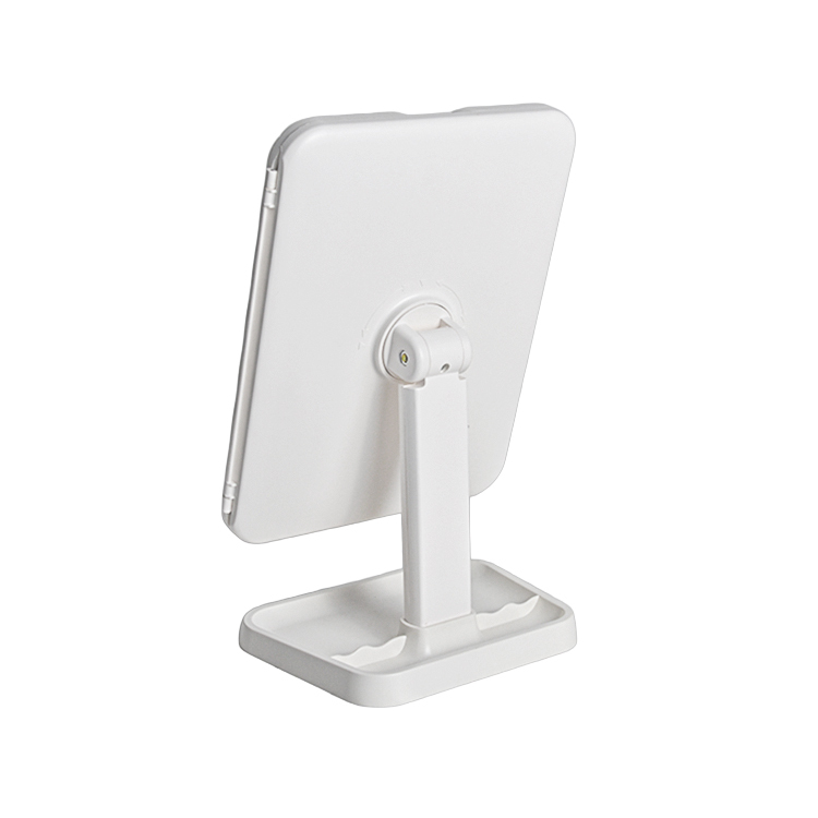 LED Işıklı Katlanabilir Şarjlı Beyaz Makyaj Aynası - 6