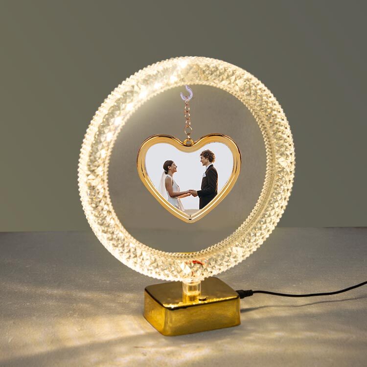 Led Işıklı Kristal Aşk Çemberi Fotoğraf Çerçevesi - 2
