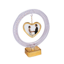 Led Işıklı Kristal Aşk Çemberi Fotoğraf Çerçevesi - 6