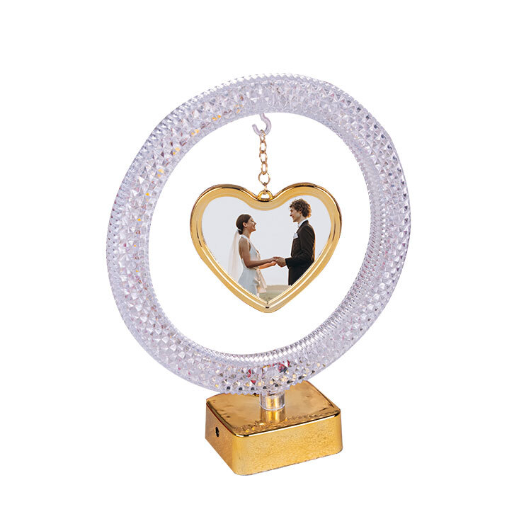 Led Işıklı Kristal Aşk Çemberi Fotoğraf Çerçevesi - 6