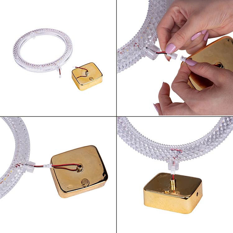 Led Işıklı Kristal Aşk Çemberi Fotoğraf Çerçevesi - 3