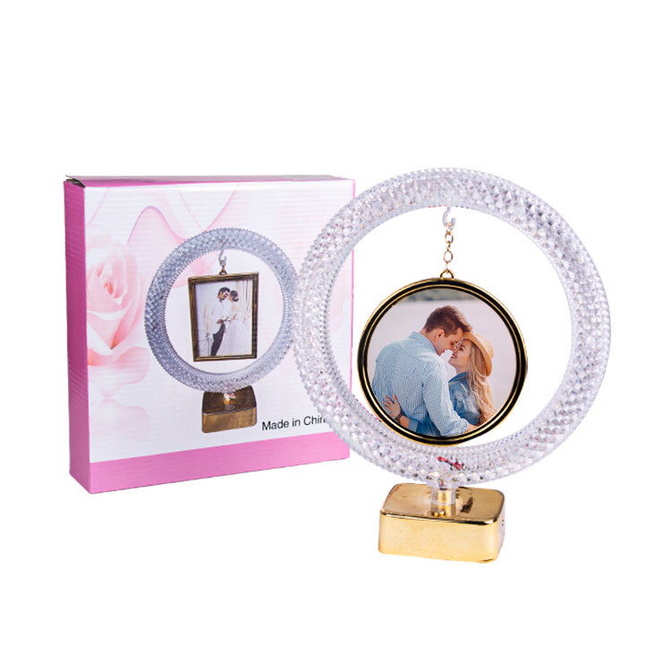 Led Işıklı Kristal Yuvarlak Çember Fotoğraf Çerçevesi - 7