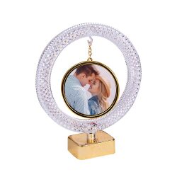 Led Işıklı Kristal Yuvarlak Çember Fotoğraf Çerçevesi - 8