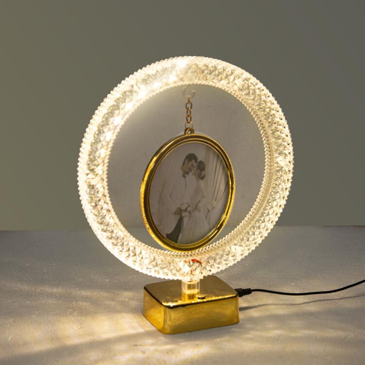 Led Işıklı Kristal Yuvarlak Çember Fotoğraf Çerçevesi - 2
