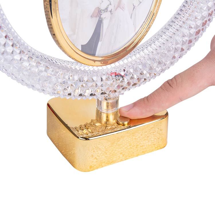 Led Işıklı Kristal Yuvarlak Çember Fotoğraf Çerçevesi - 6