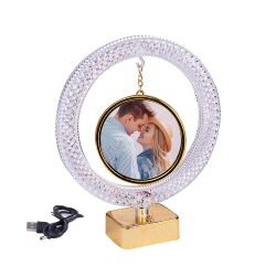 Led Işıklı Kristal Yuvarlak Çember Fotoğraf Çerçevesi - 1