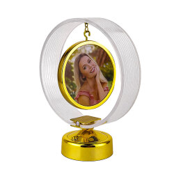 Ledli Anı Çemberi Fotoğraflı Abajur - 18x21cm - 1