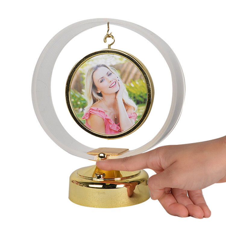 Ledli Anı Çemberi Fotoğraflı Abajur - 18x21cm - 3